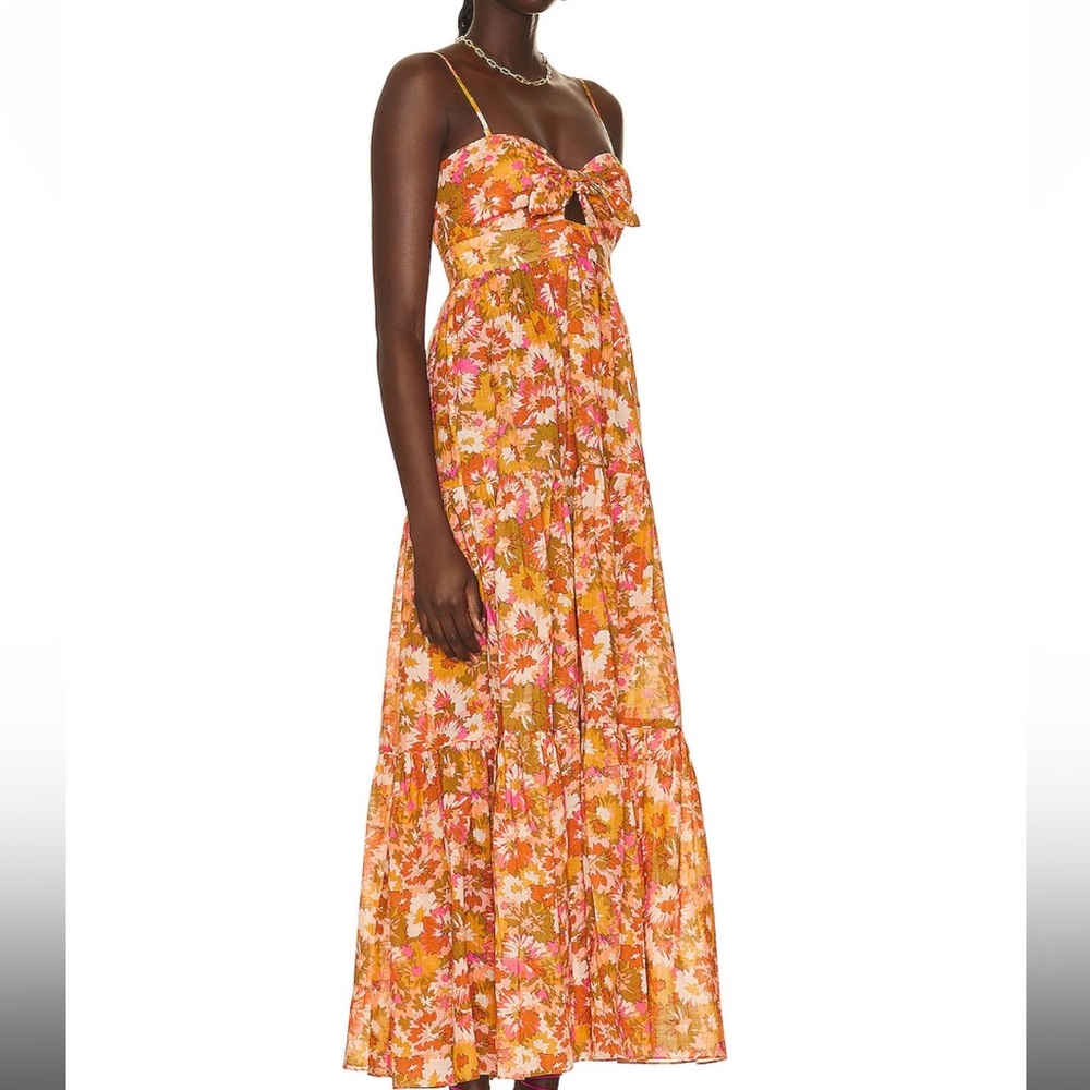 Zimmerman Violet Tie Midi Dress - Picture 3 of 4